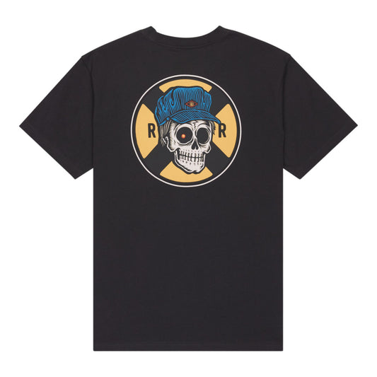 T-Shirt de manga curta para homem Element X Timber Signs em Off Black. Foto da parte de trás.