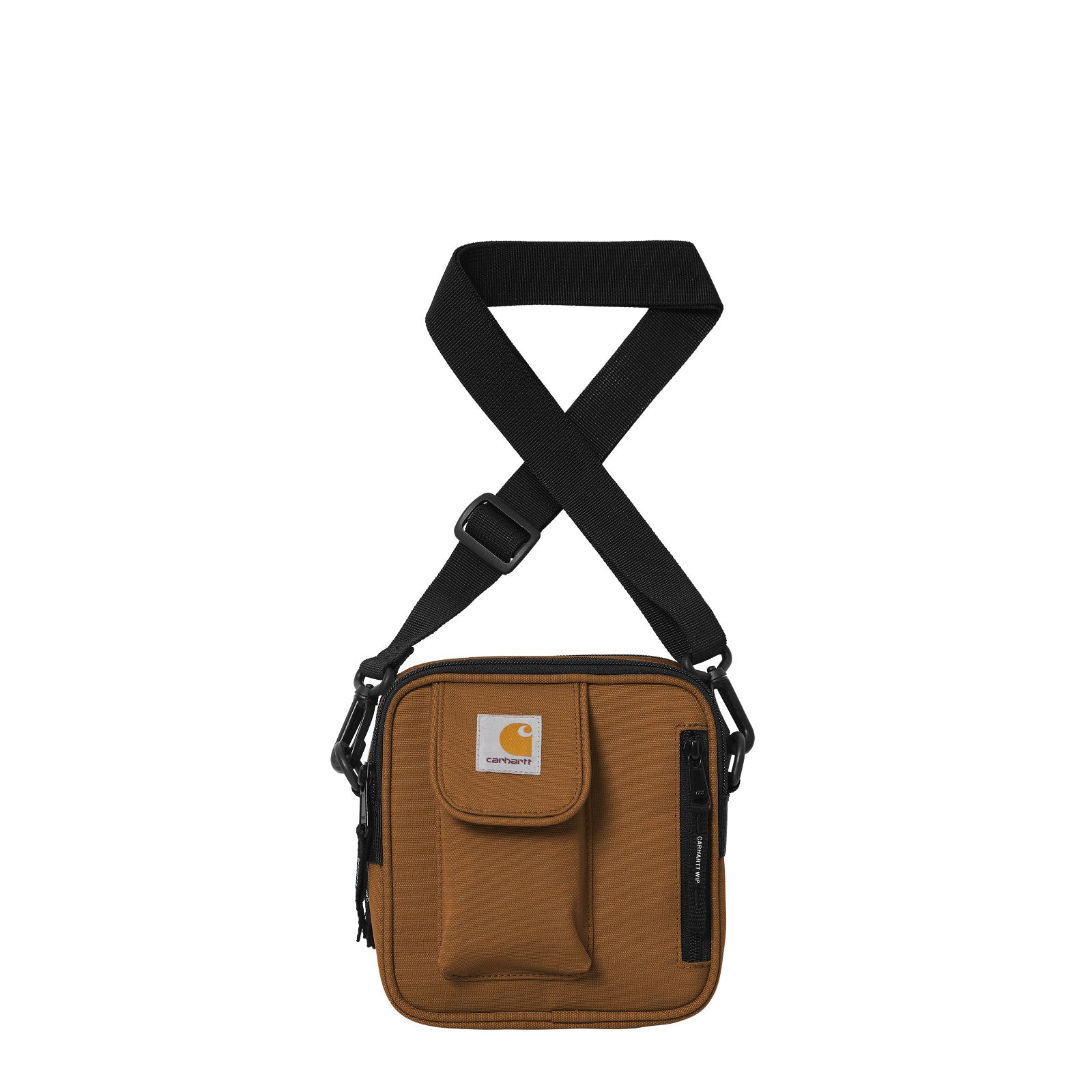 Carhartt WIP Essentials Bag, Small Deep Hamilton Brown. Foto da parte da frente.