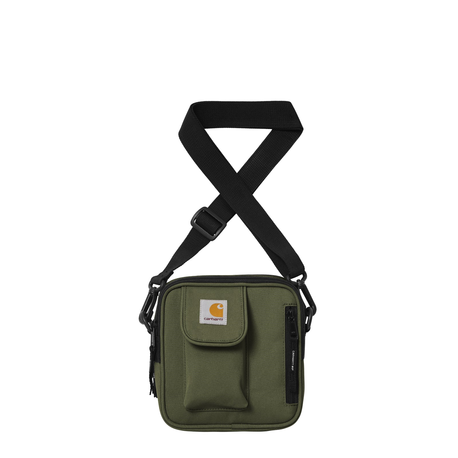 Carhartt WIP Essentials Bag, Small Office Green. Foto da parte da frente.