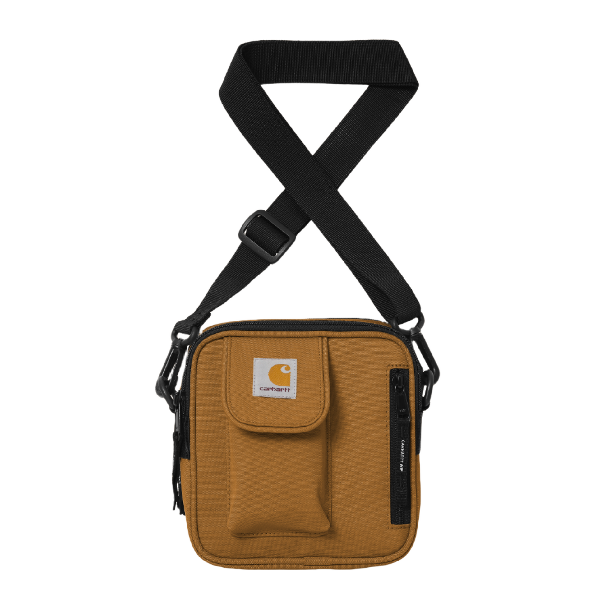 Bolsa unissexo Carhartt WIP Essential em Hamilton Brown. Foto da parte da frente.