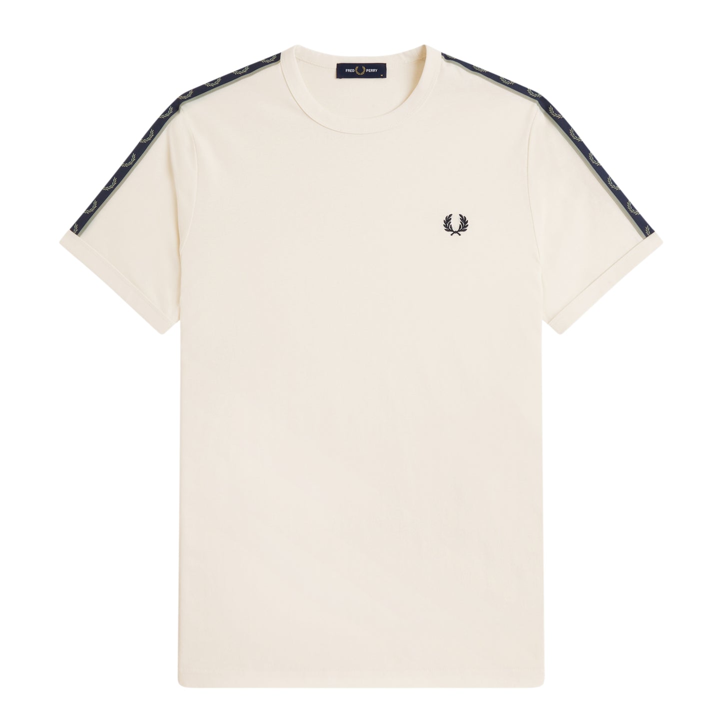 Fred Perry Contrast Tape Ringer T-Shirt Ecru