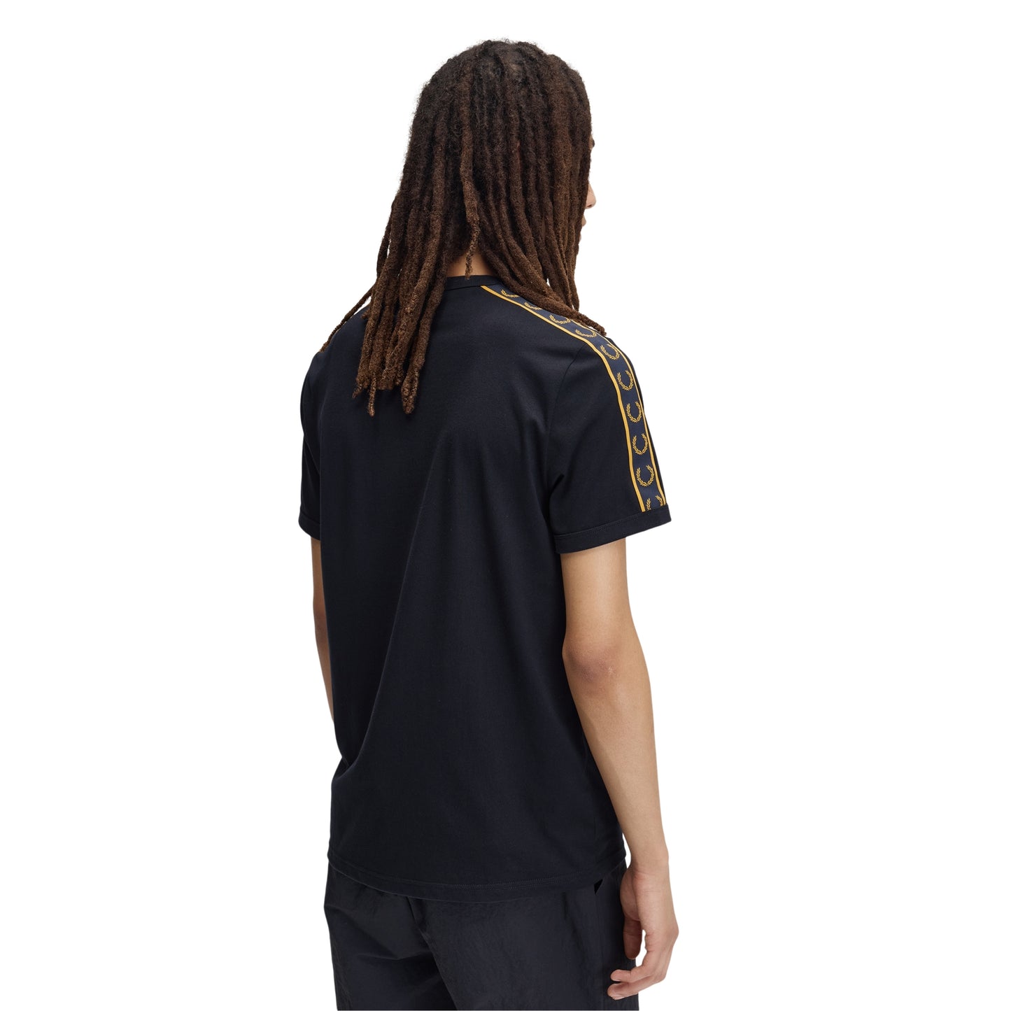 Fred Perry Contrast Tape Ringer T-Shirt Navy