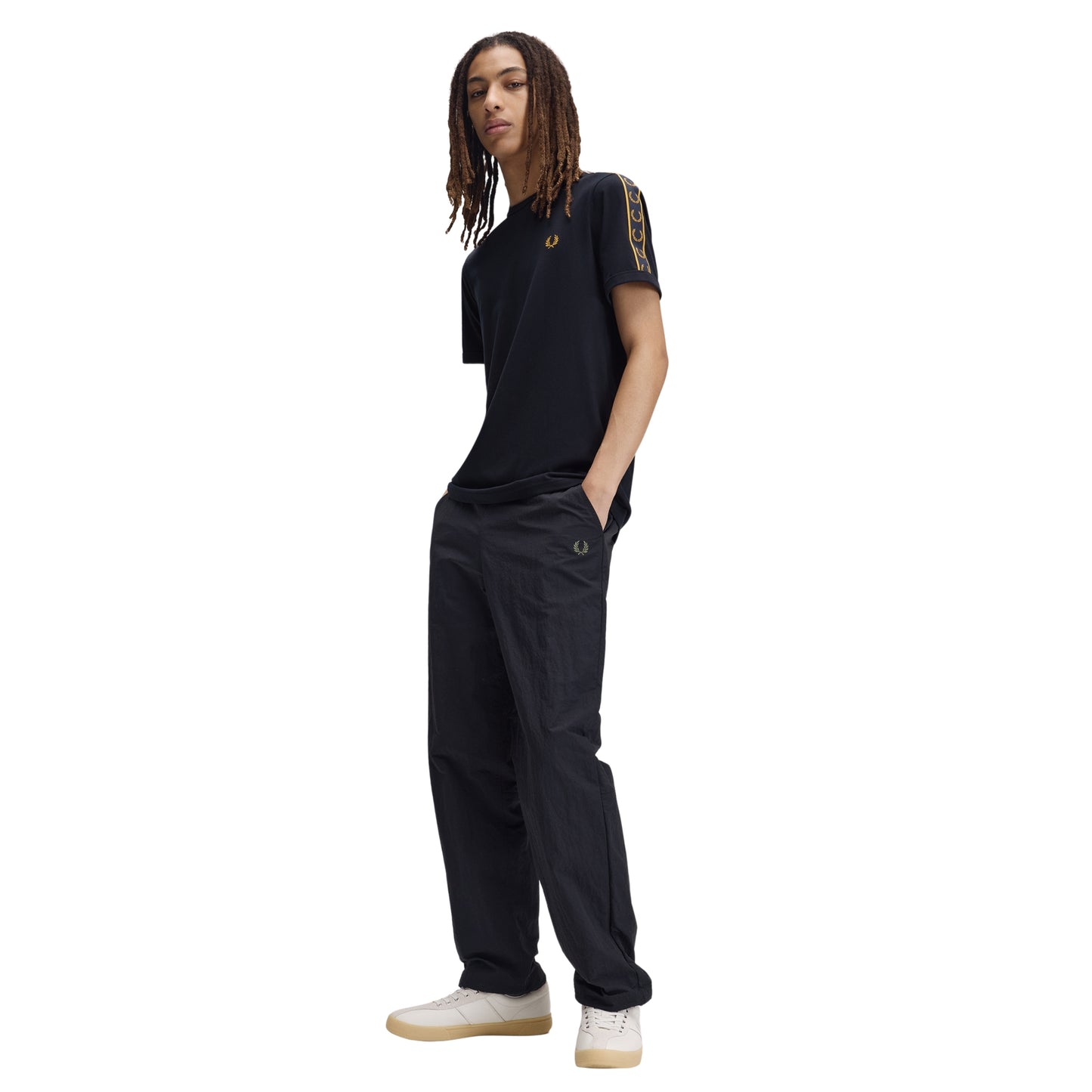 Fred Perry Contrast Tape Ringer T-Shirt Navy