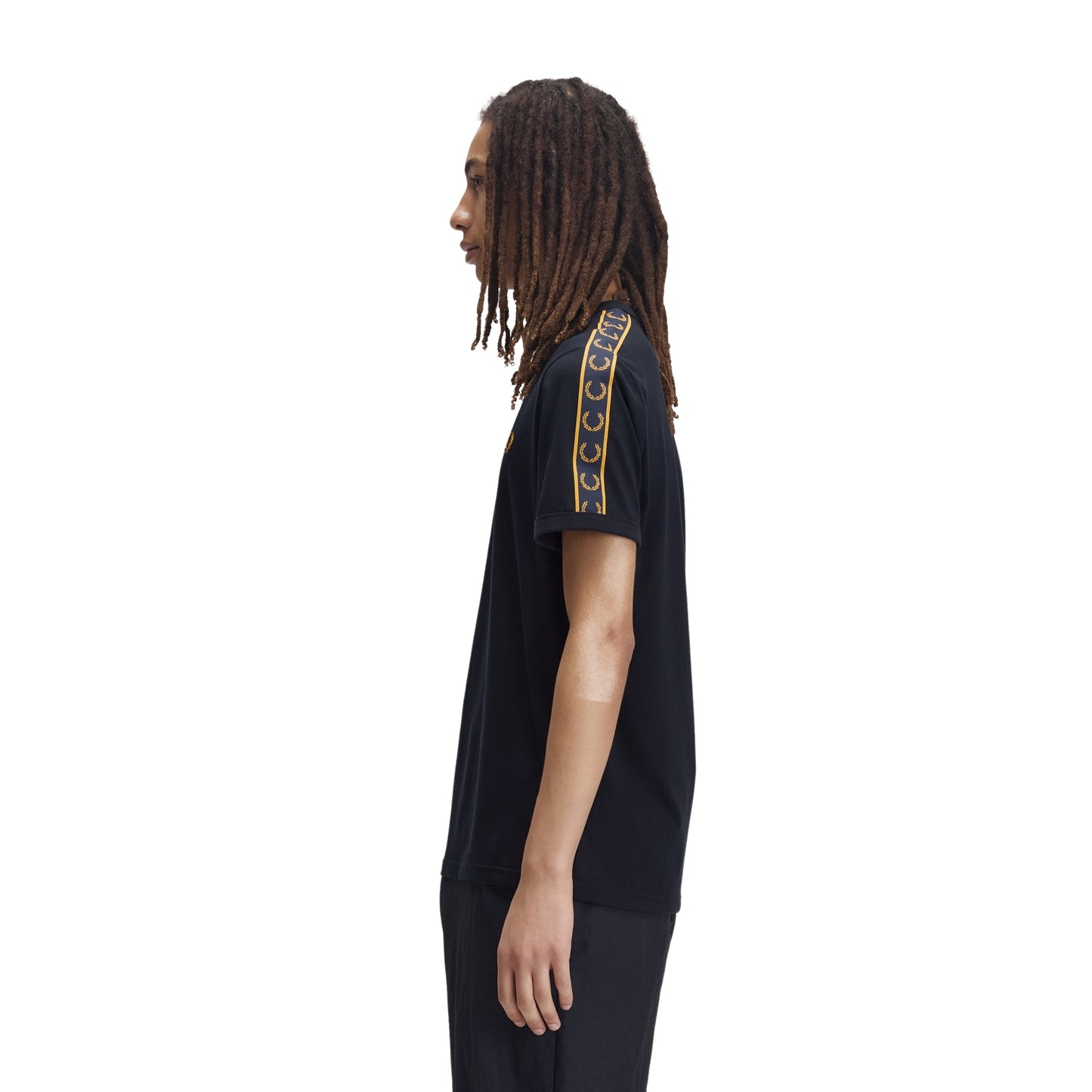Fred Perry Contrast Tape Ringer T-Shirt Navy