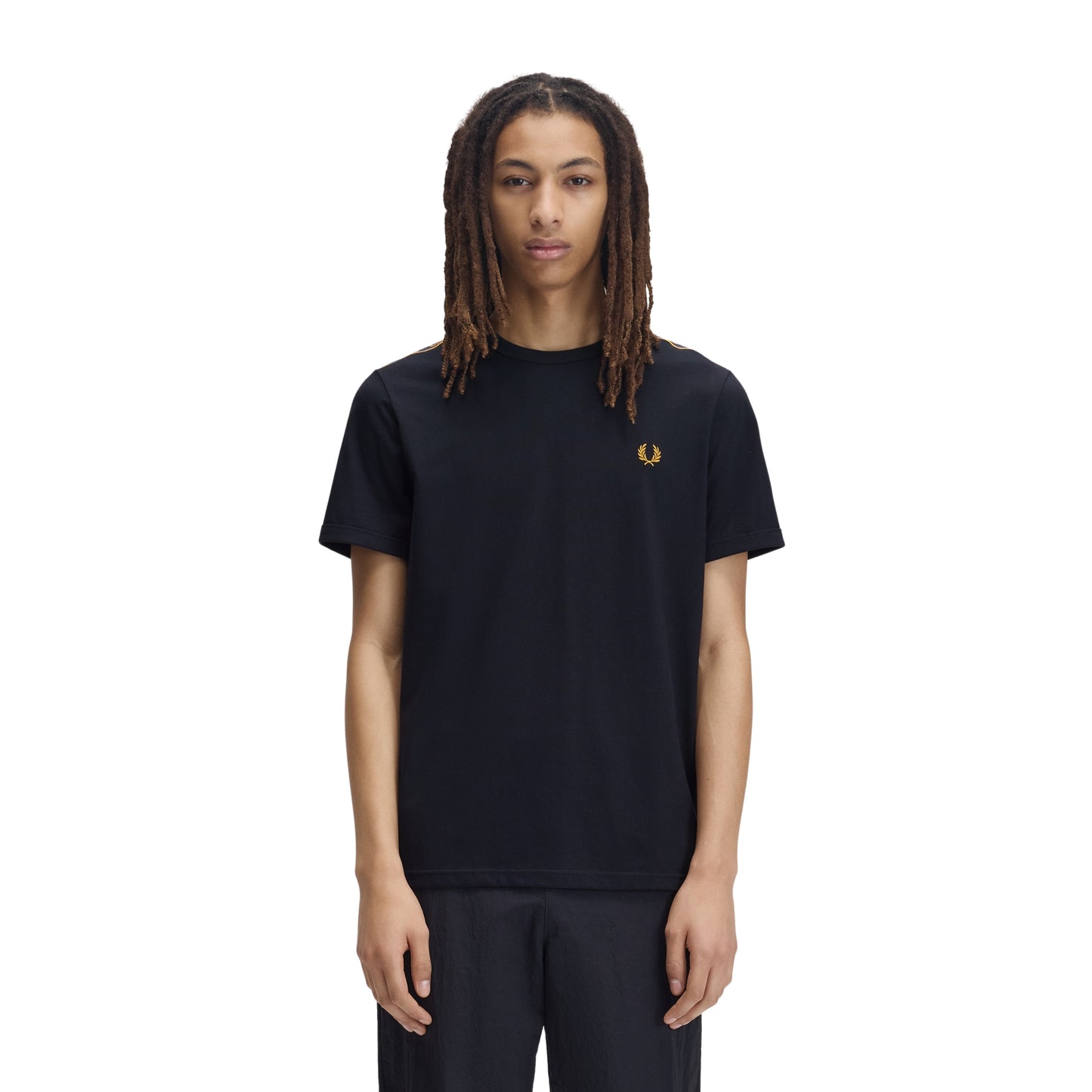 Fred Perry Contrast Tape Ringer T-Shirt Navy