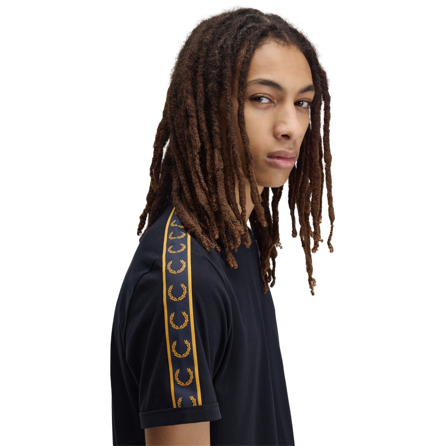 Fred Perry Contrast Tape Ringer T-Shirt Navy