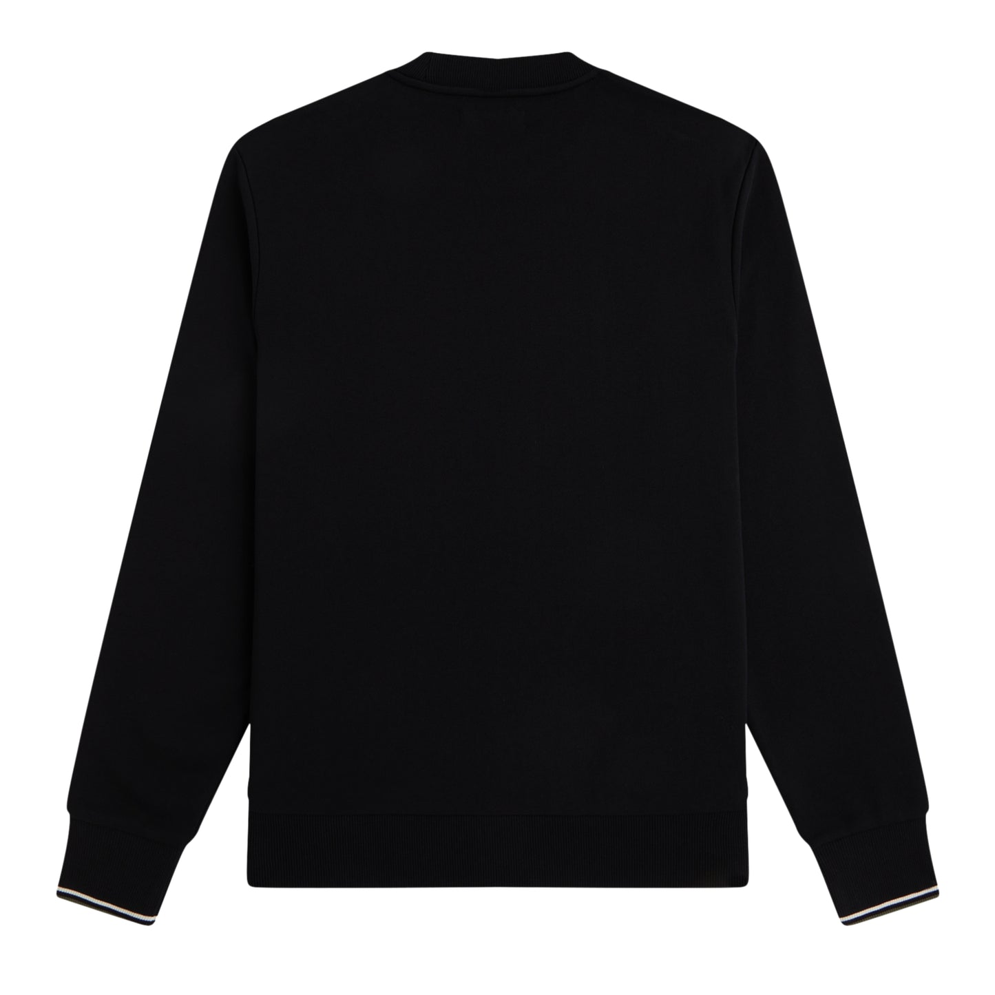 Fred Perry Crew Neck Sweatshirt for men in Black / Ecru / Laurel Wreath Green