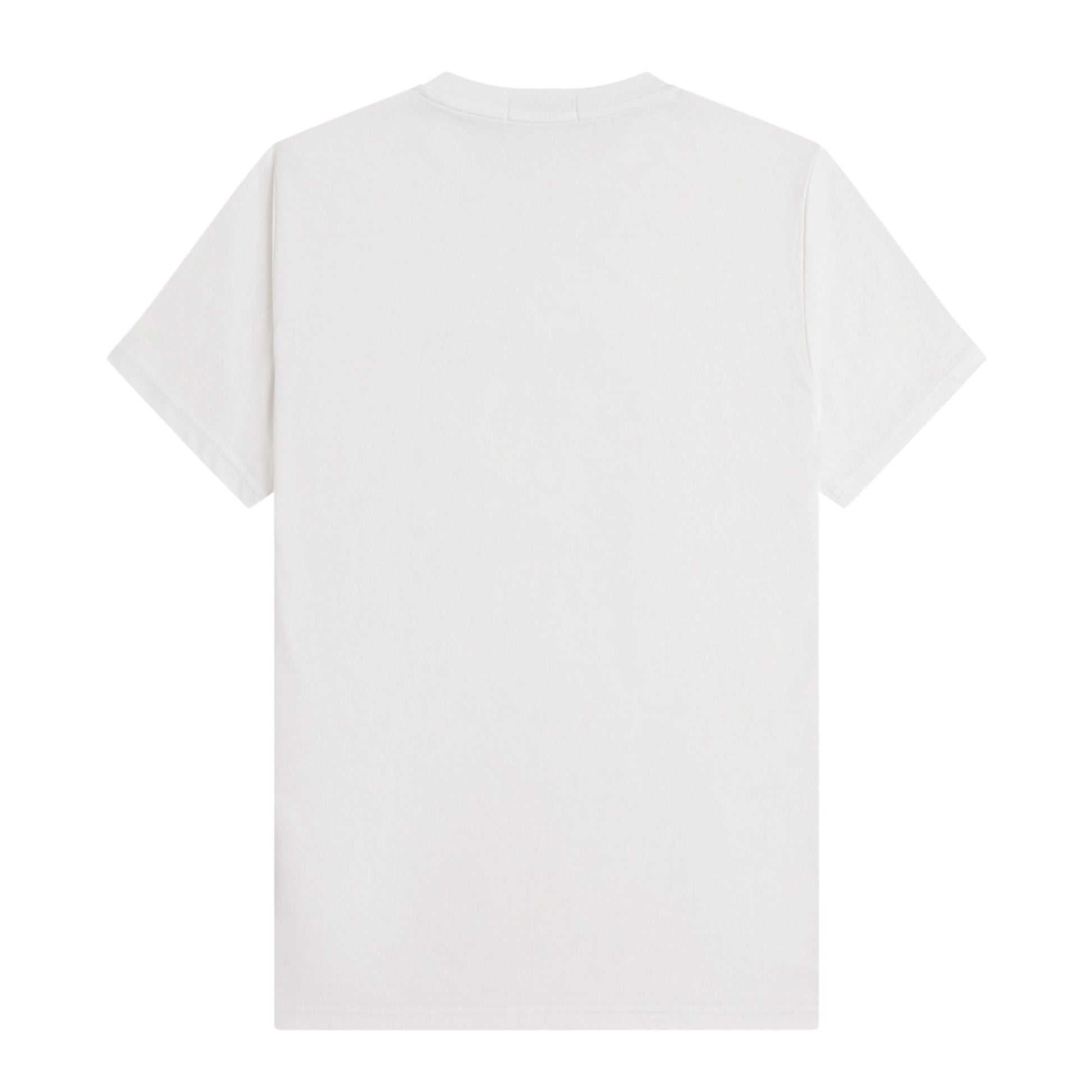 T-Shirt de manga curta para homem Fred Perry Laurel Wreath Digital em Snow White. Foto da parte de trás.