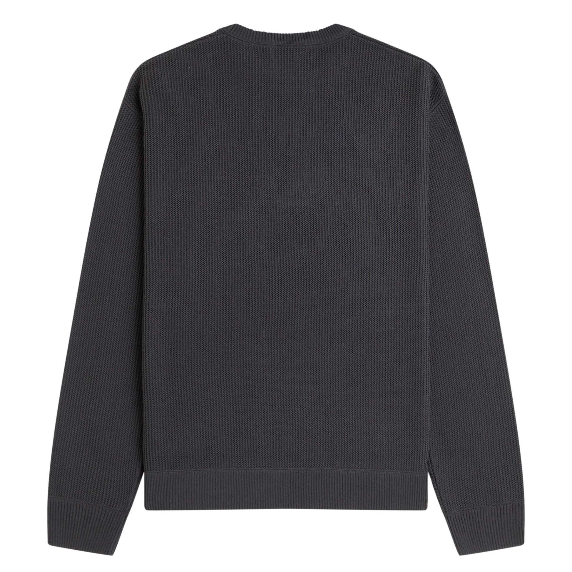 Camisola de malha para homem Fred Perry Textured em Anchor Grey. Foto da parte de trás.