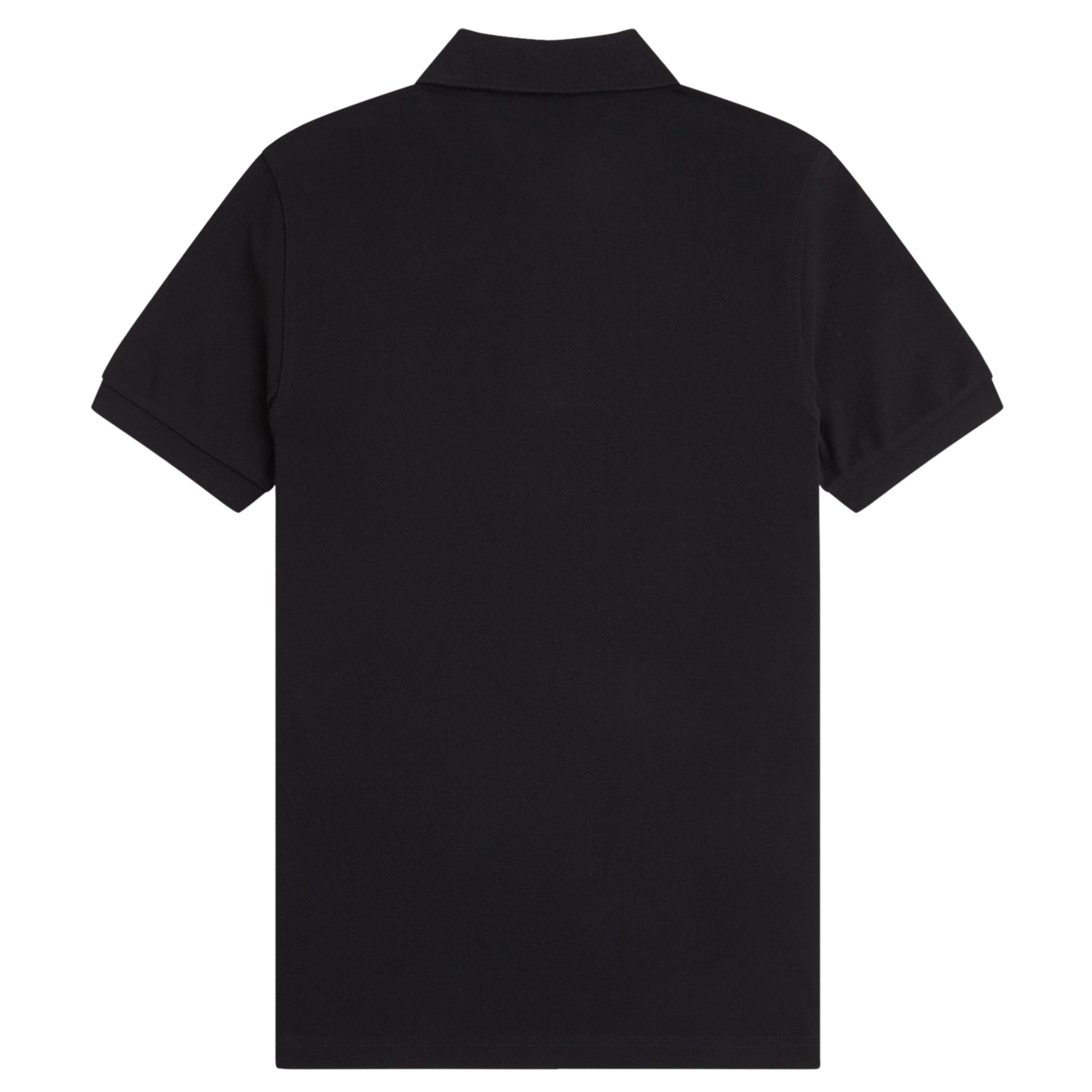 Polo com manga curta para homem Fred Perry em Preto/Shaded Stone. Foto da parte de trás.