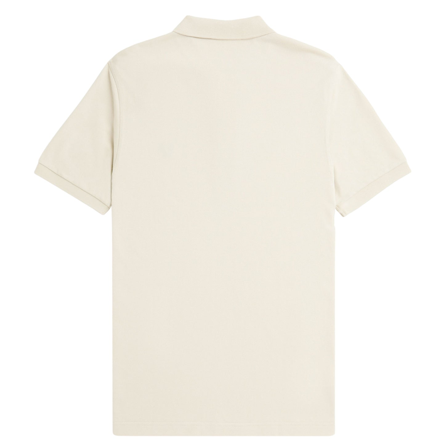 Polo de manga curta para homem Fred Perry em Ecru/Oxblood. Foto da parte de trás.