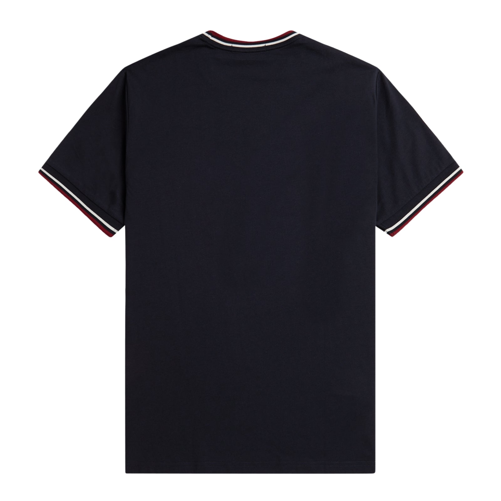 Fred Perry Twin Tipped T-Shirt Navy/Snow White/Burnt Red. Foto da parte de trás.