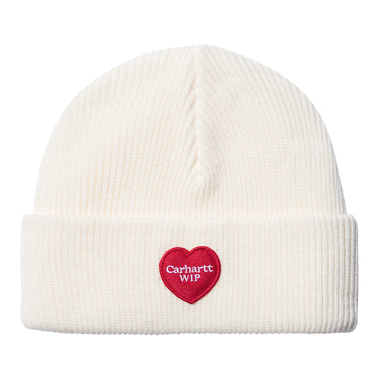 Carhartt WIP Heart Patch Beanie Wax. Foto da parte da frente.