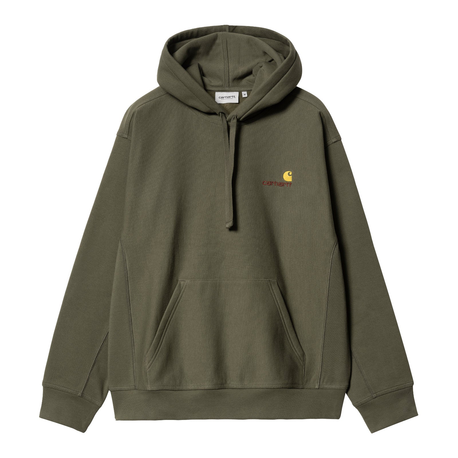 Carhartt WIP Hooded American Script Sweat Plant. Foto da parte da frente.