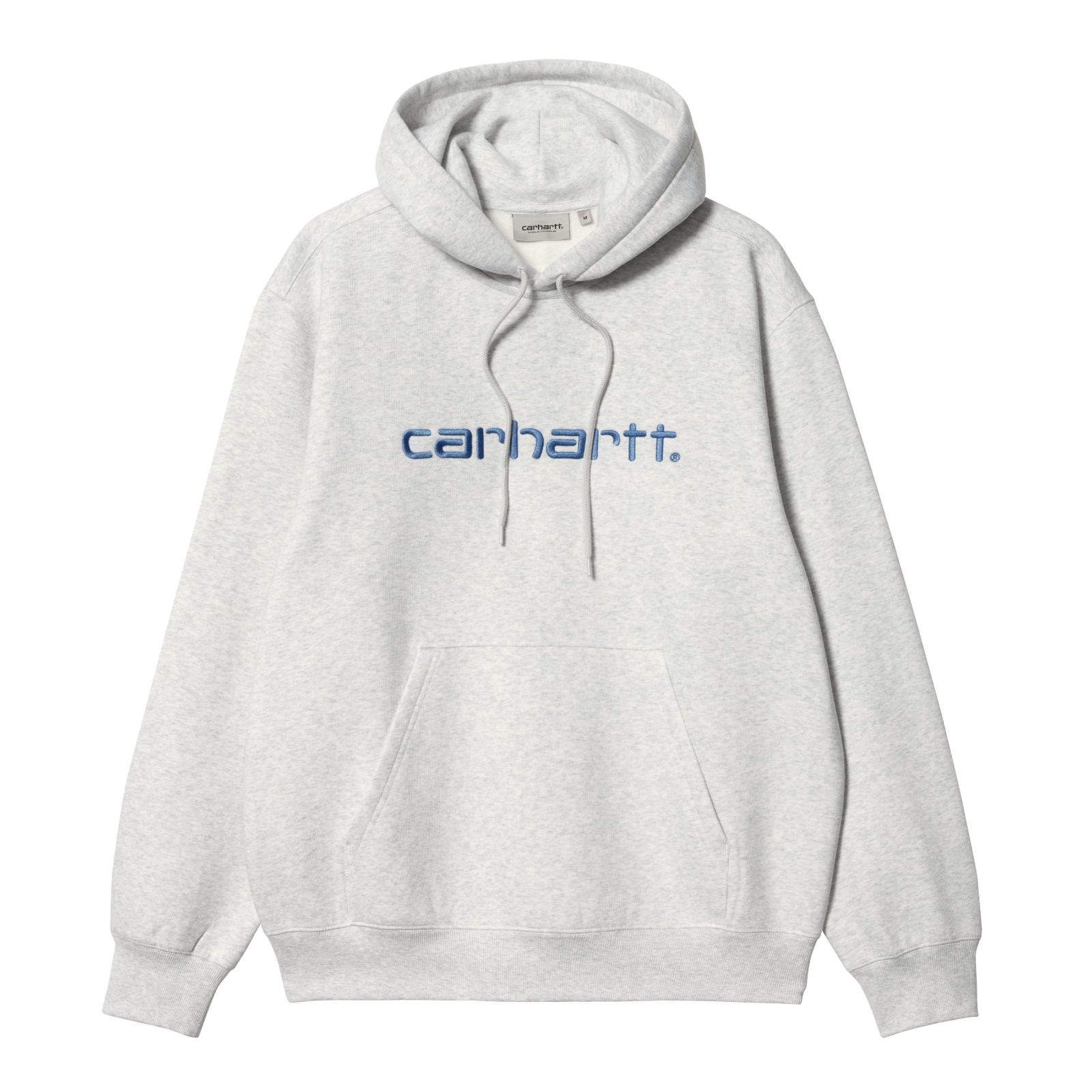 Carhartt WIP Hooded Carhartt Sweat Ash Heather/Liberty. Foto da parte da frente.