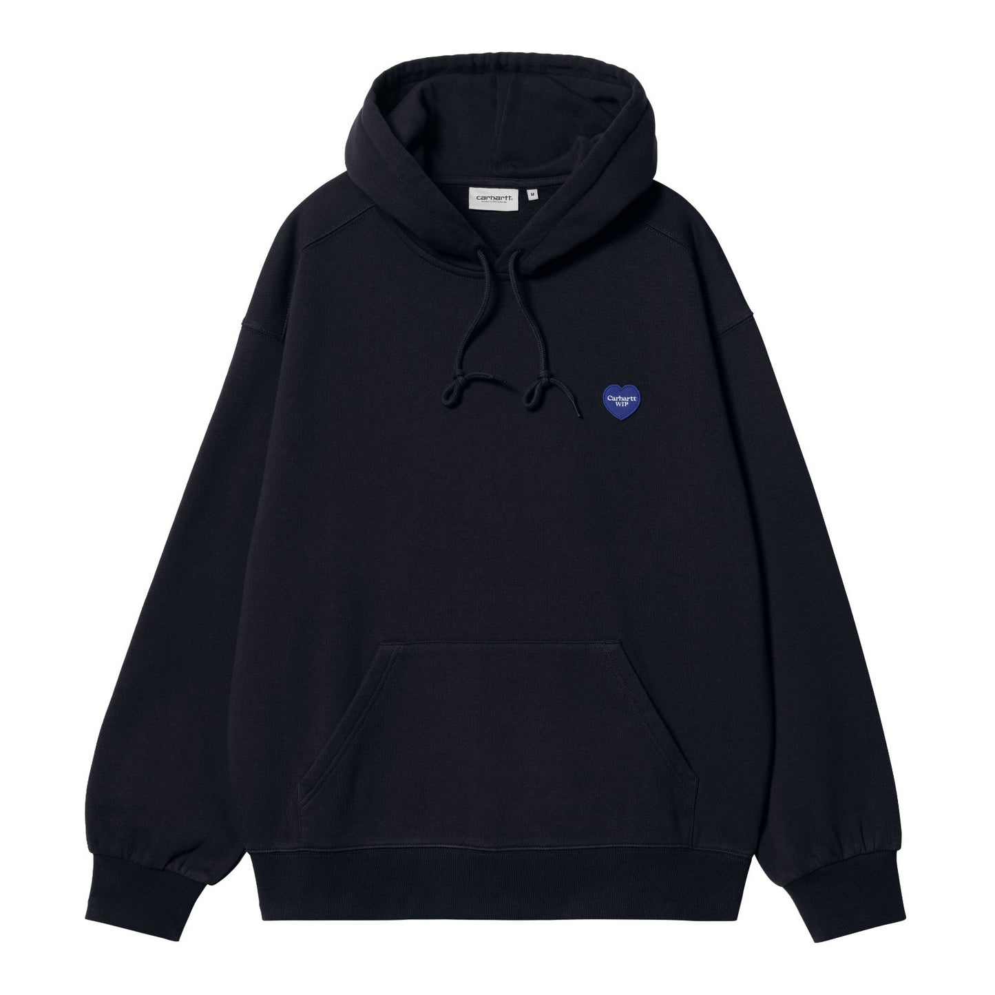 Carhartt WIP Hooded Heart Patch Sweat Dark Navy. Foto da parte da frente.