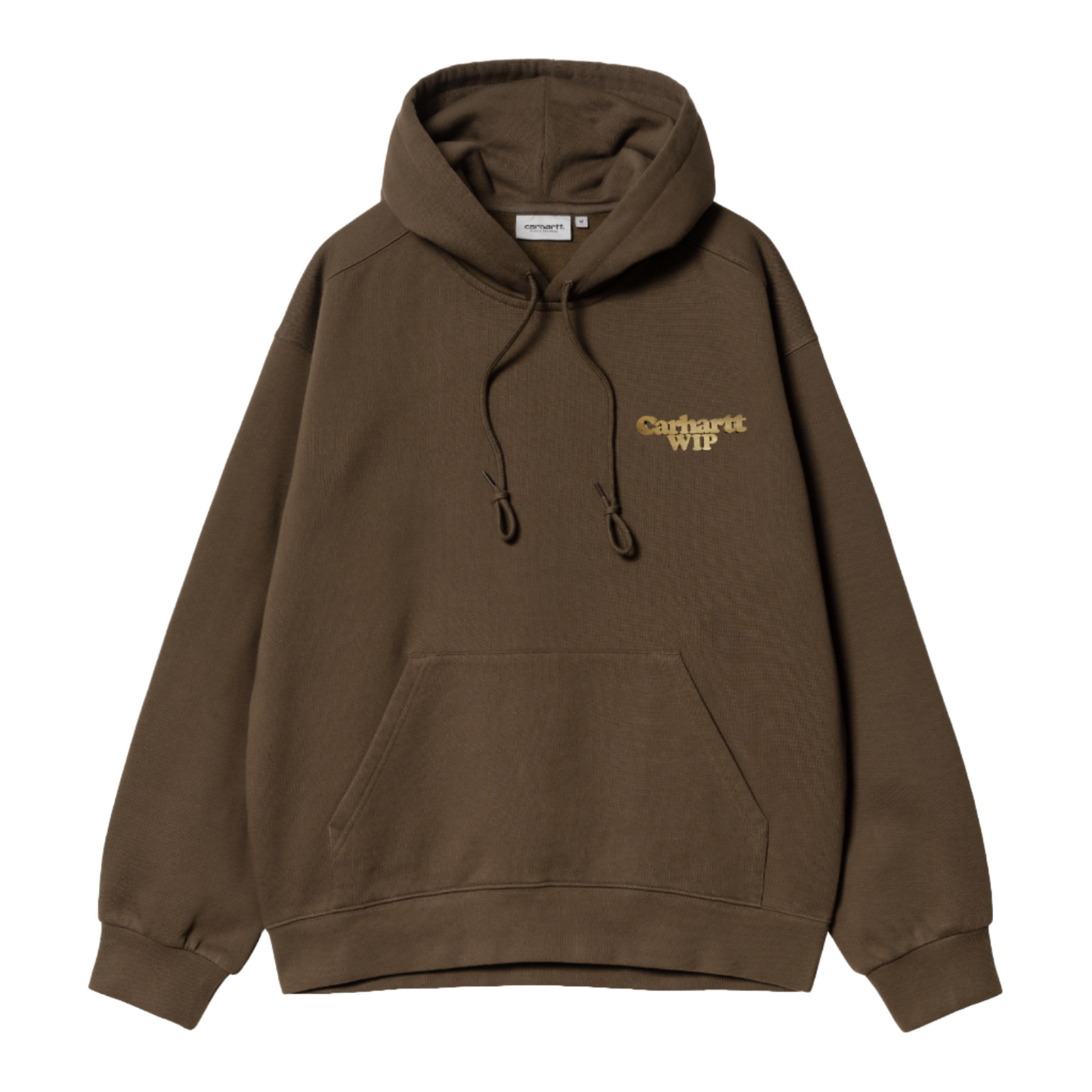 Carhartt WIP Hooded Charm Link Sweat Liberica/Gold Stone Washed. Foto da parte da frente.