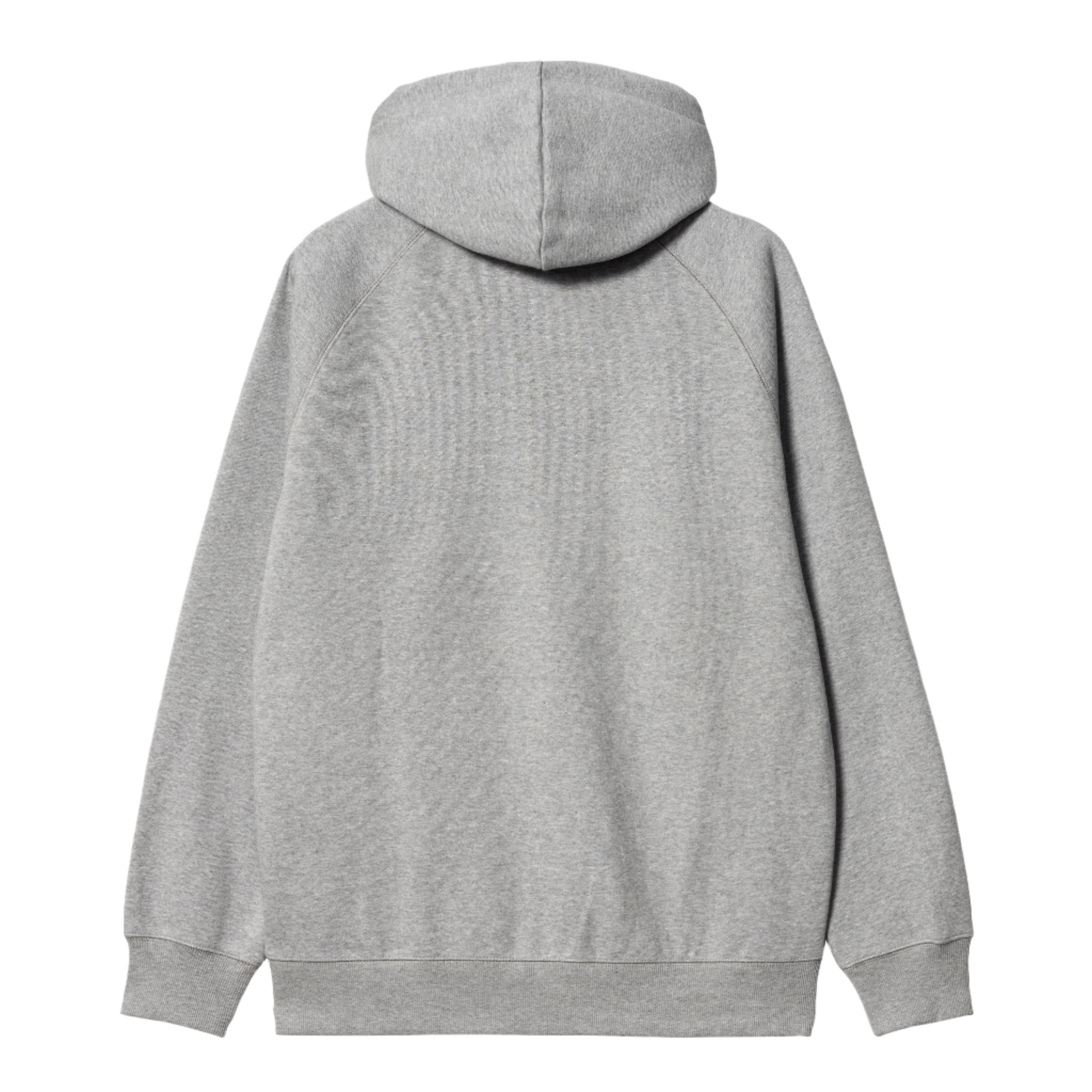 Casaco com capuz para homem Carhartt WIP Chase em Grey Heather/Gold. Foto da parte de trás.