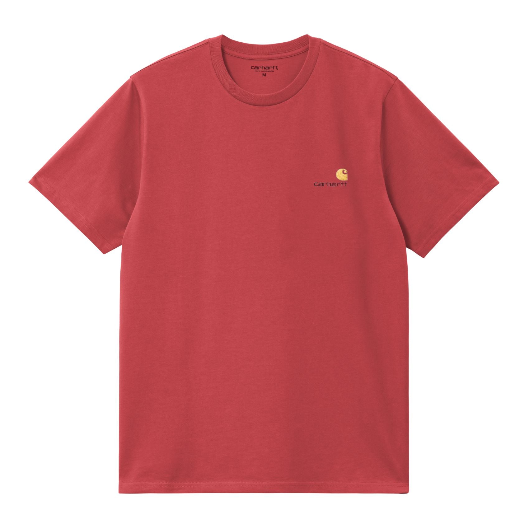 Carhartt WIP American Script Short Sleeve T-Shirt Tuscany. Foto da parte da frente.