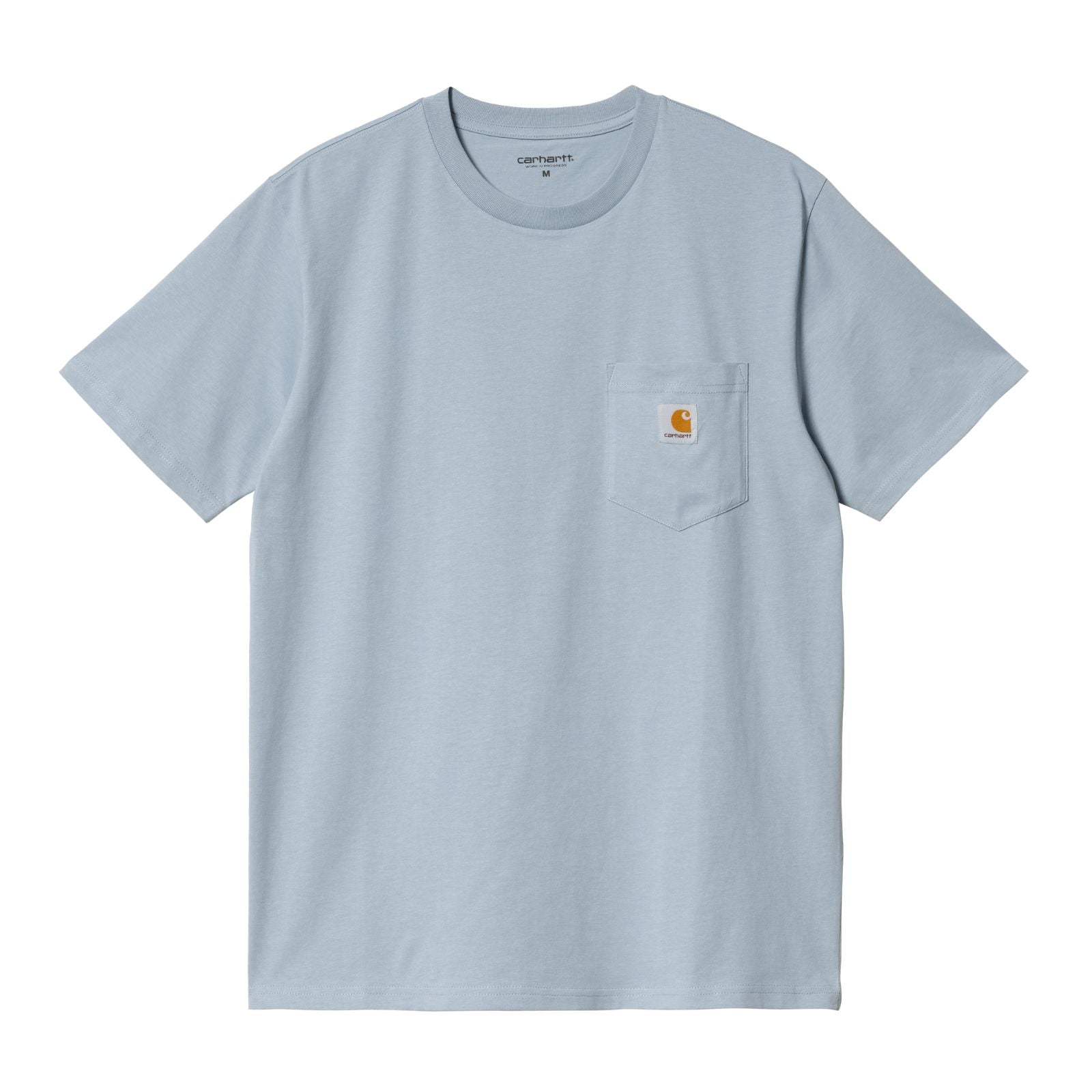 Carhartt WIP Pocket Short Sleeve T-Shirt Misty Sky. Foto da parte da frente.