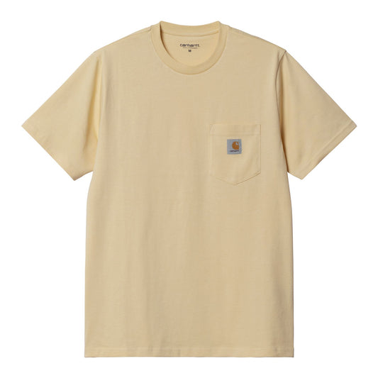 Carhartt WIP Pocket Short Sleeve T-Shirt Cornsilk. Foto da parte da frente.