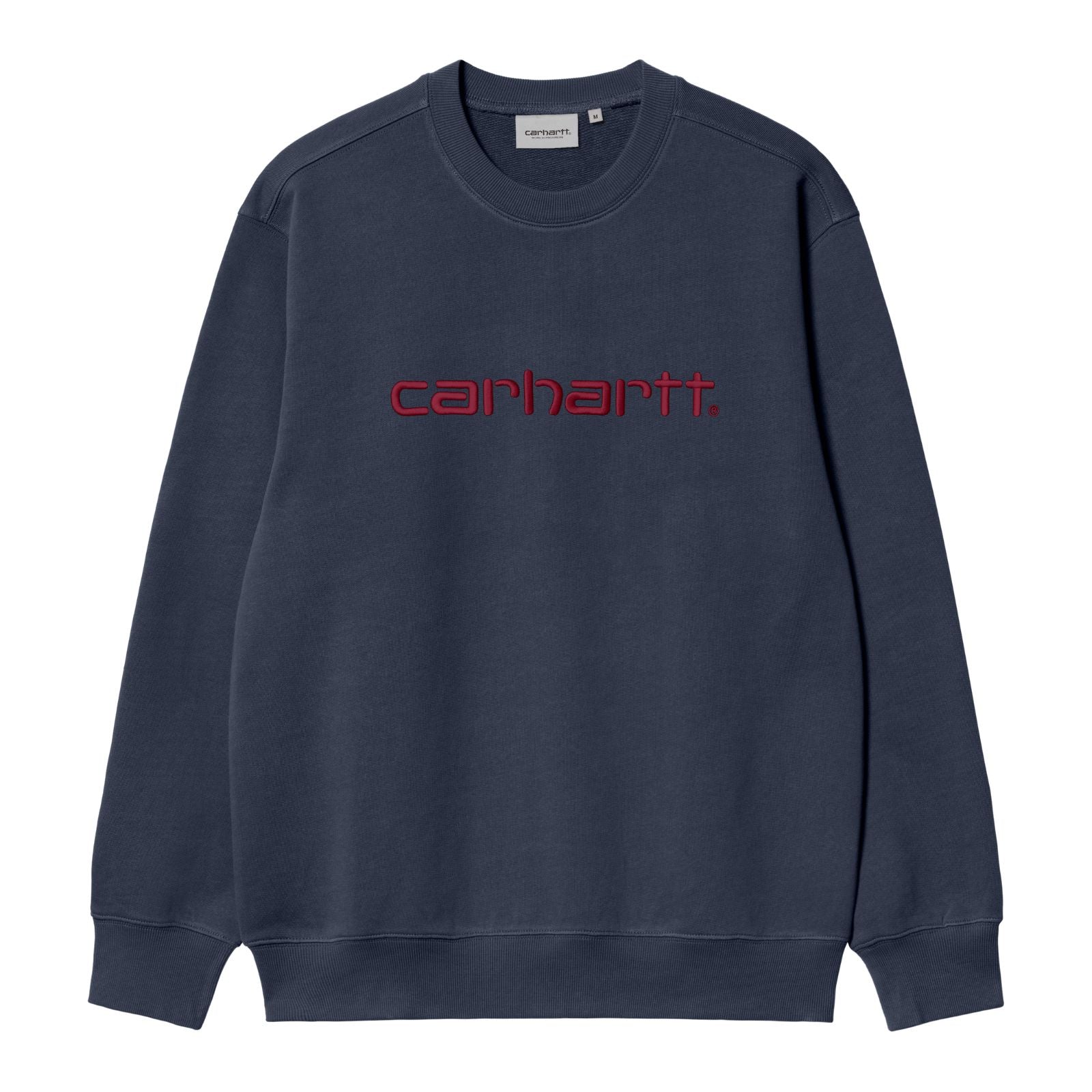 Carhartt WIP Carhartt Sweat Air Force Blue/Malbec. Foto da parte da frente.