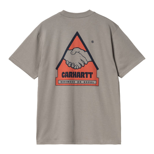 Carhartt WIP Trade Short Sleeve T-Shirt Misty Grey. Foto da parte de trás.