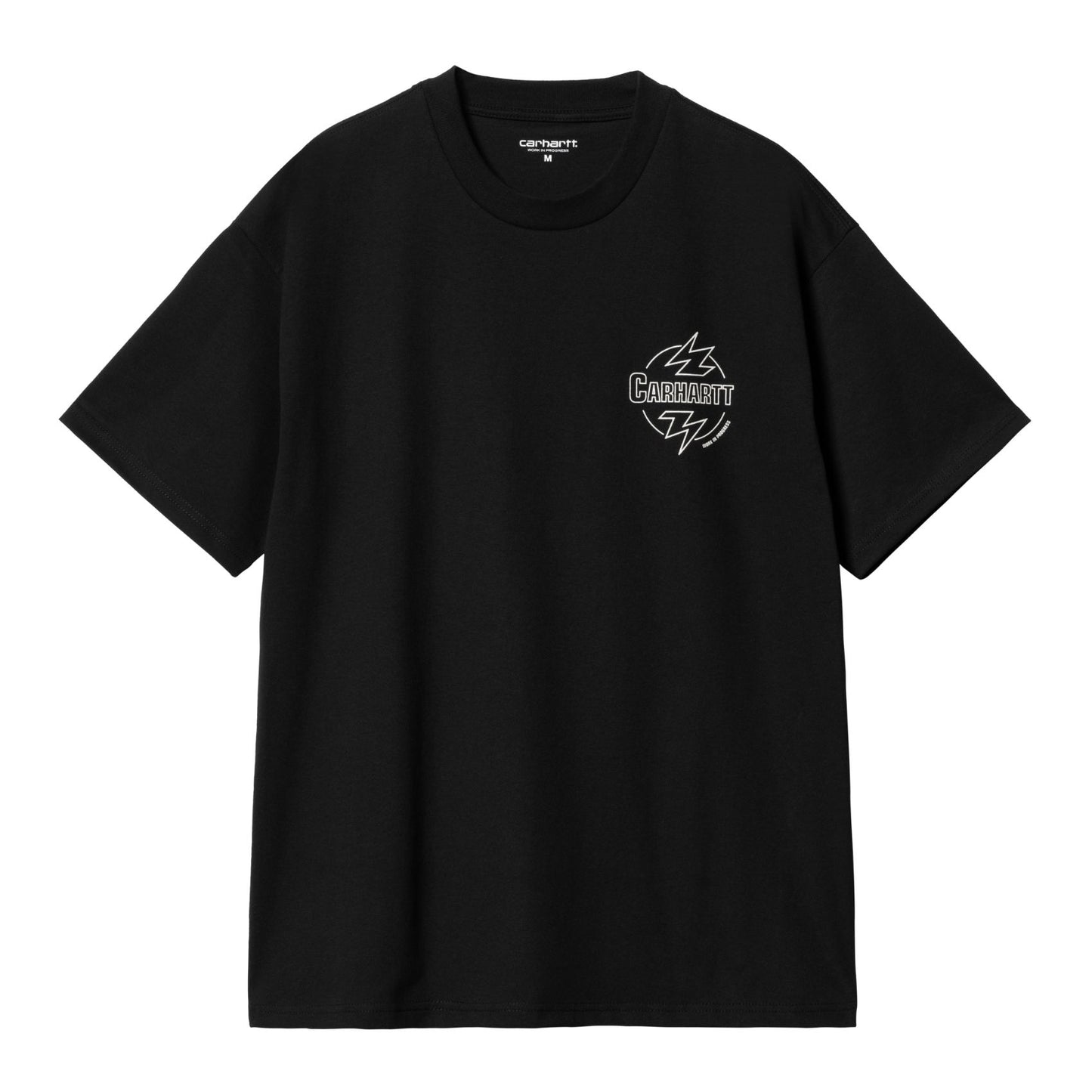 Carhartt WIP Ablaze Short Sleeve T-Shirt Black/Wax. Foto da parte da frente.