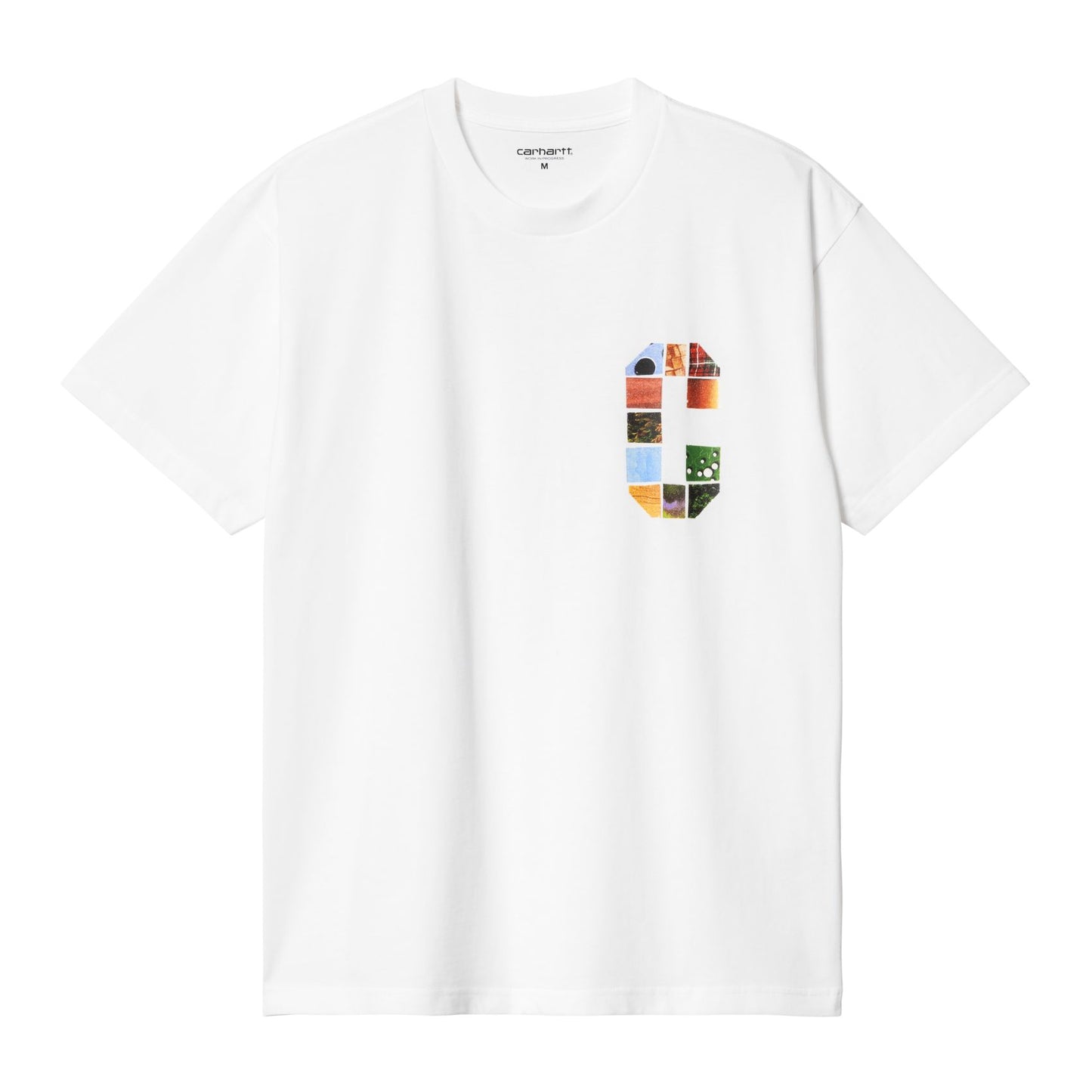 Carhartt WIP Machine 89 Short Sleeve T-Shirt White. Foto da parte da frente.