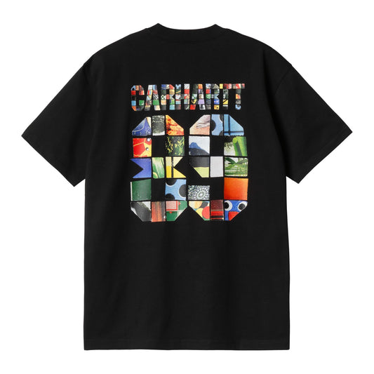 Carhartt WIP Machine 89 Short Sleeve T-Shirt Black. Foto da parte de trás.