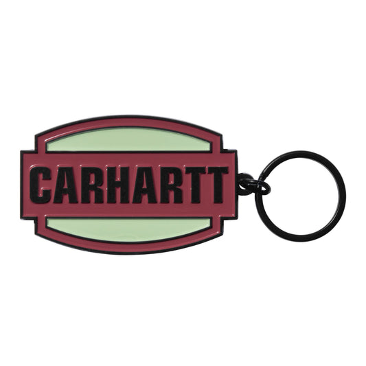 Carhartt WIP Press Script Keychain Tuscany. Foto da parte da frente.