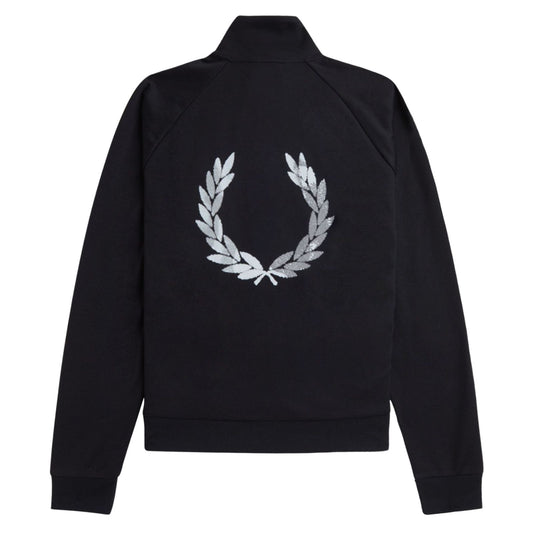 Fred Perry Advantage Perry Track Jacket Black. Foto da parte de trás.