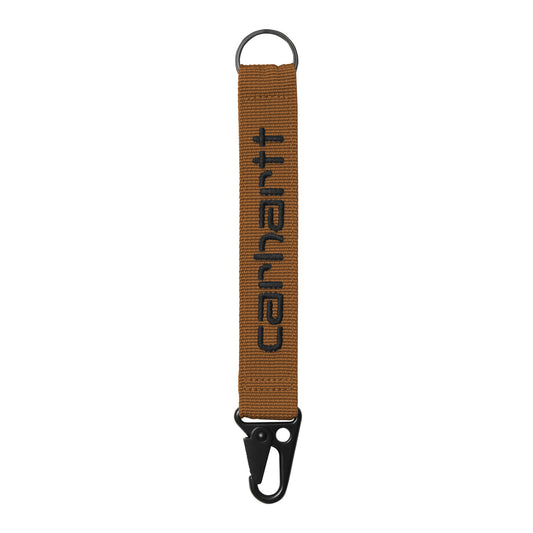 Carhartt WIP Jaden Keyholder Deep Hamilton Brown/Black. Foto de frente.