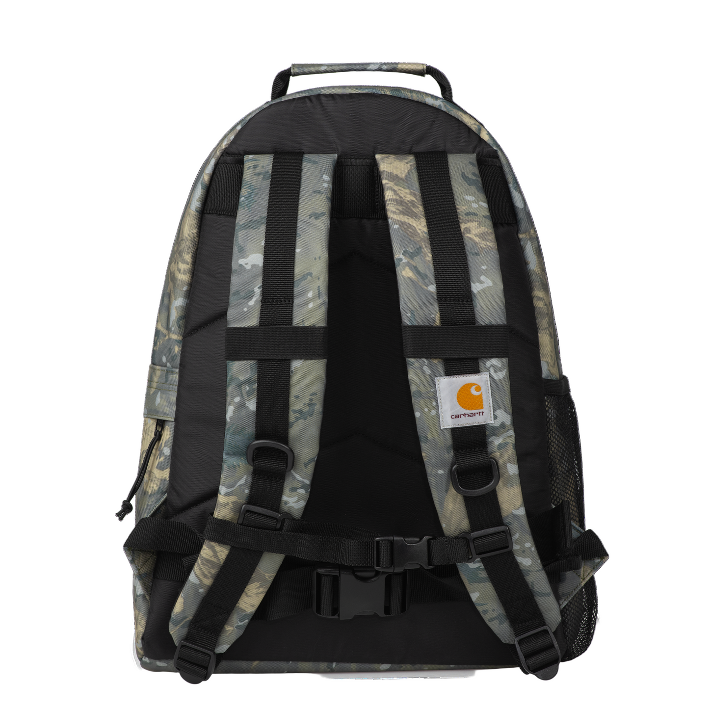 Mochila unissexo Carhartt WIP Kickflip em Camo Combi, Green. Foto da parte de trás.
