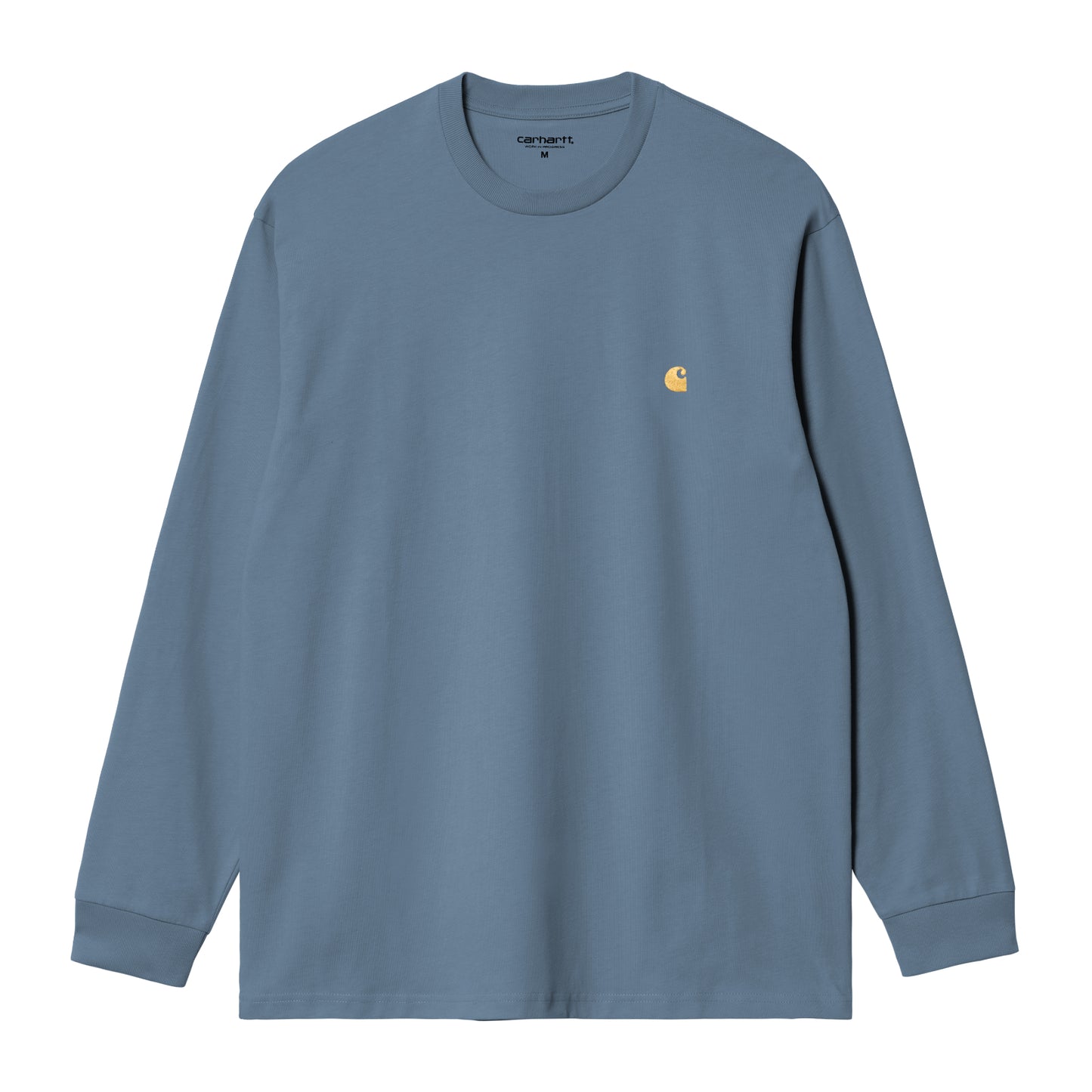 Carhartt WIP Chase Long Sleeve T-Shirt Positano/Gold. Foto da parte da frente.