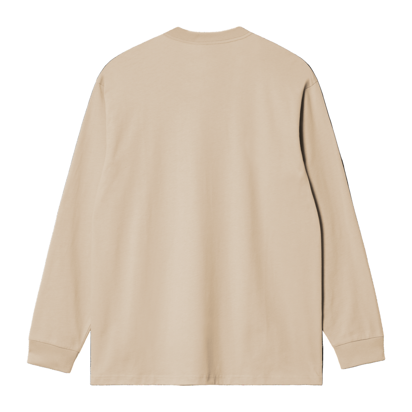 T-Shirt de manga comprida para homem Carhartt WIP Chase em Fleur De Sel/Gold. Foto da parte de trás.