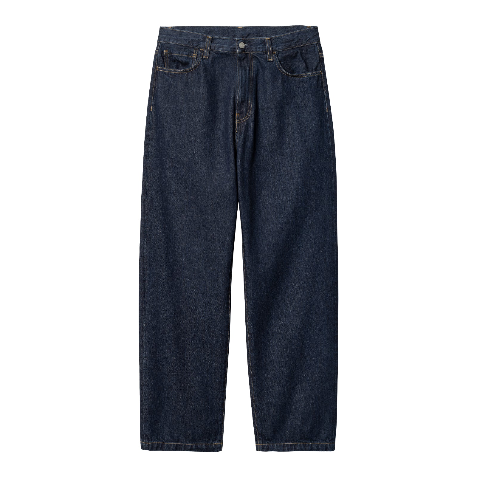 Carhartt WIP Landon Pant Blue Rinsed. Foto da parte da frente.