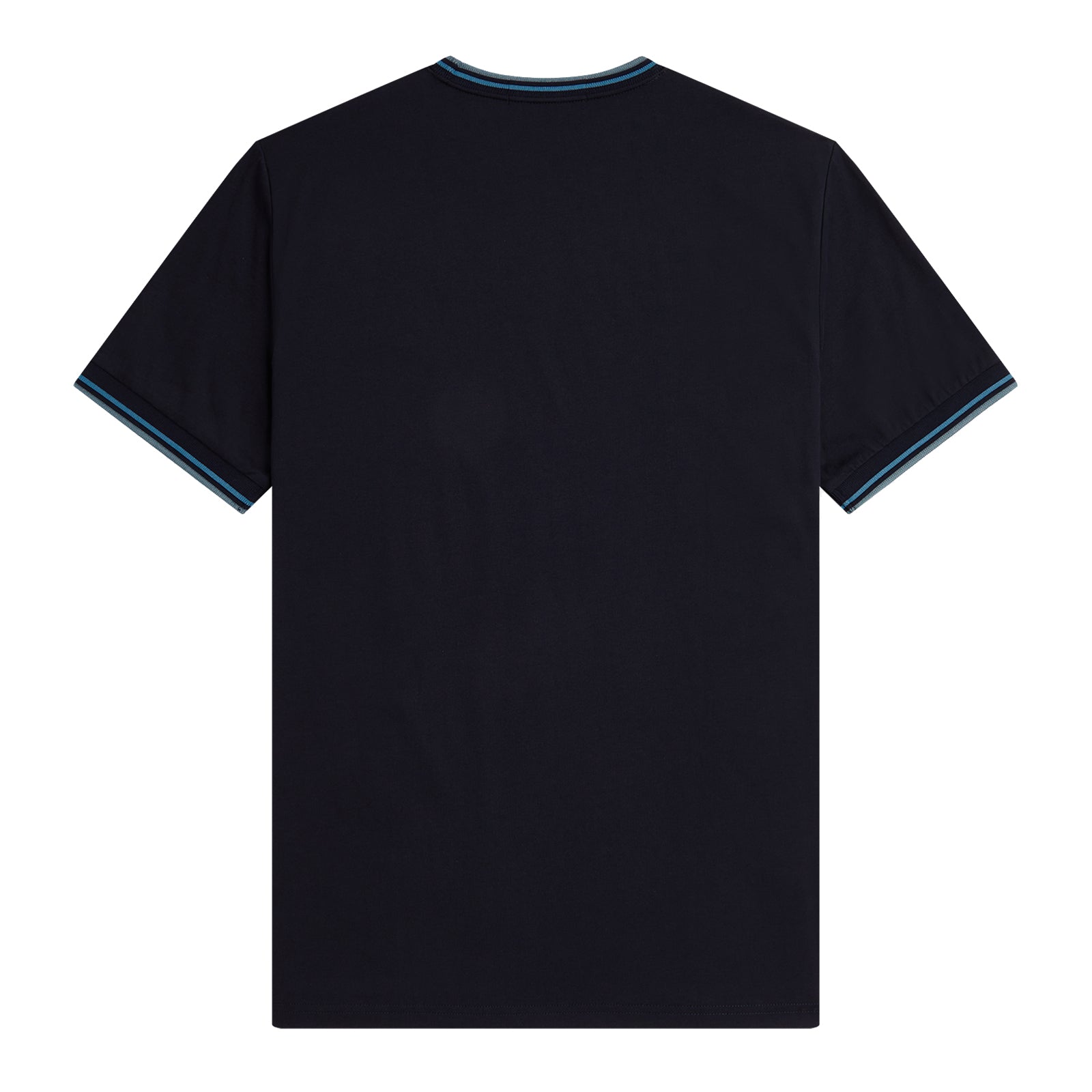 Fred Perry Twin Tipper T-Shirt Navy/Soft Blue/Silver Blue. Foto da parte de trás.
