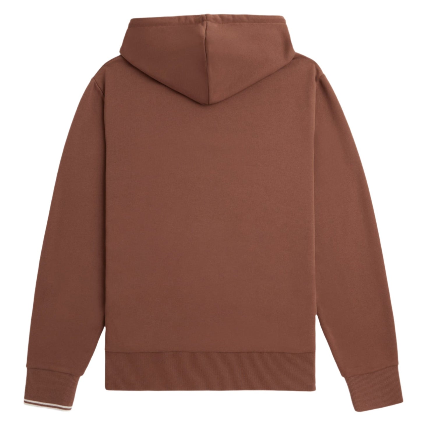 Fred Perry Tipped Hooded Sweatshirt Whisky Brown/Porridge Marl. Foto da parte de trás.