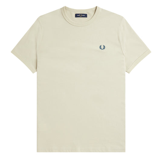 Fred Perry Ringer T-Shirt Light Oyster