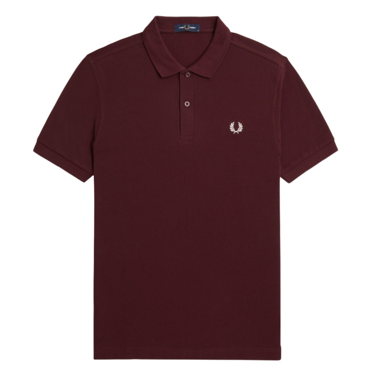 Polo de manga curta Fred Perry The Fred Perry Shirt em Oxblood. Foto da parte da frente.
