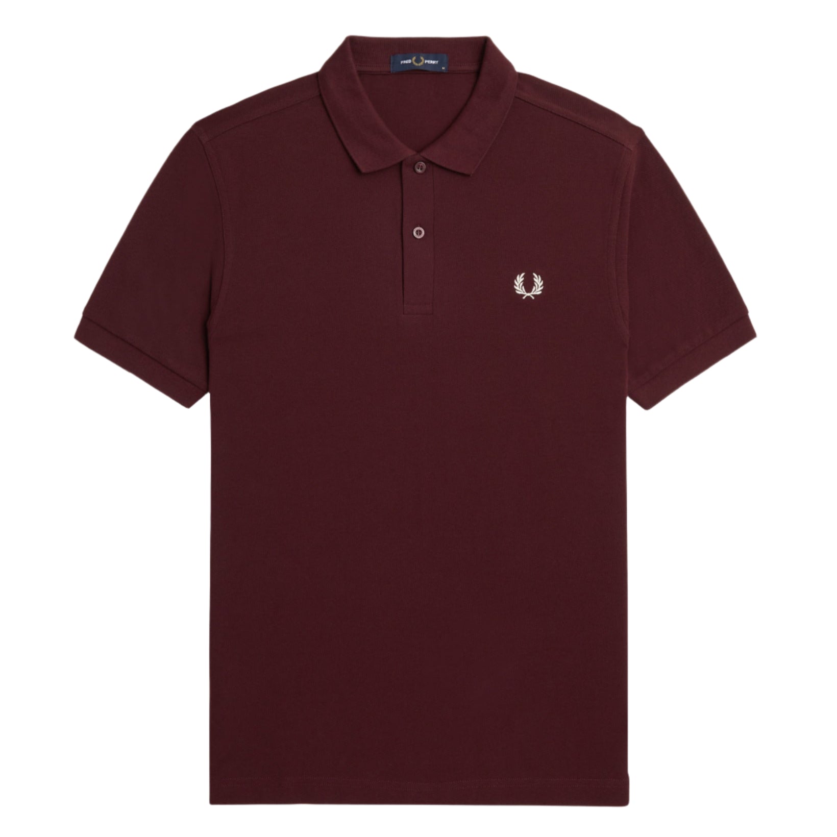 Polo de manga curta Fred Perry The Fred Perry Shirt em Oxblood. Foto da parte da frente.