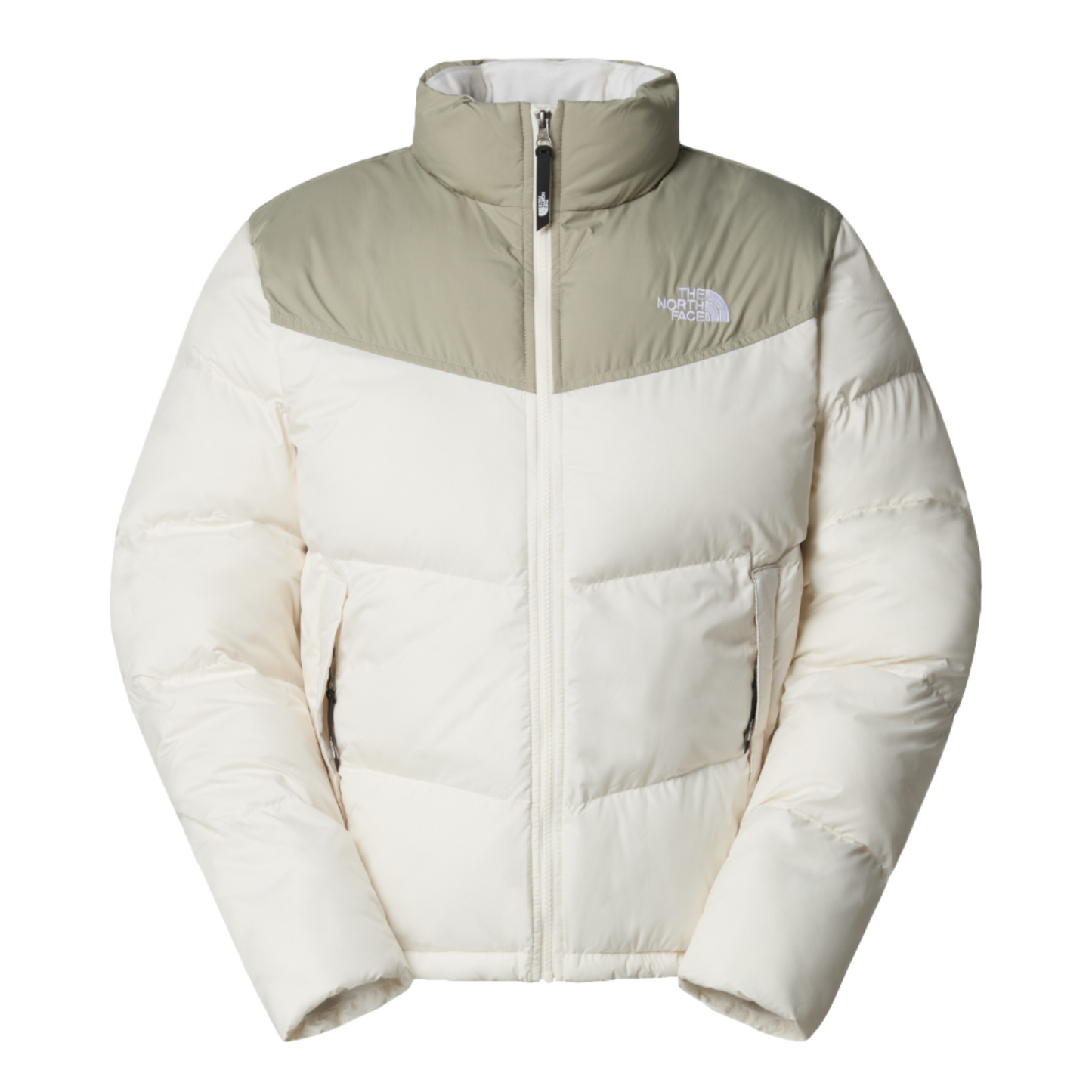 Grey and white north face jacket online