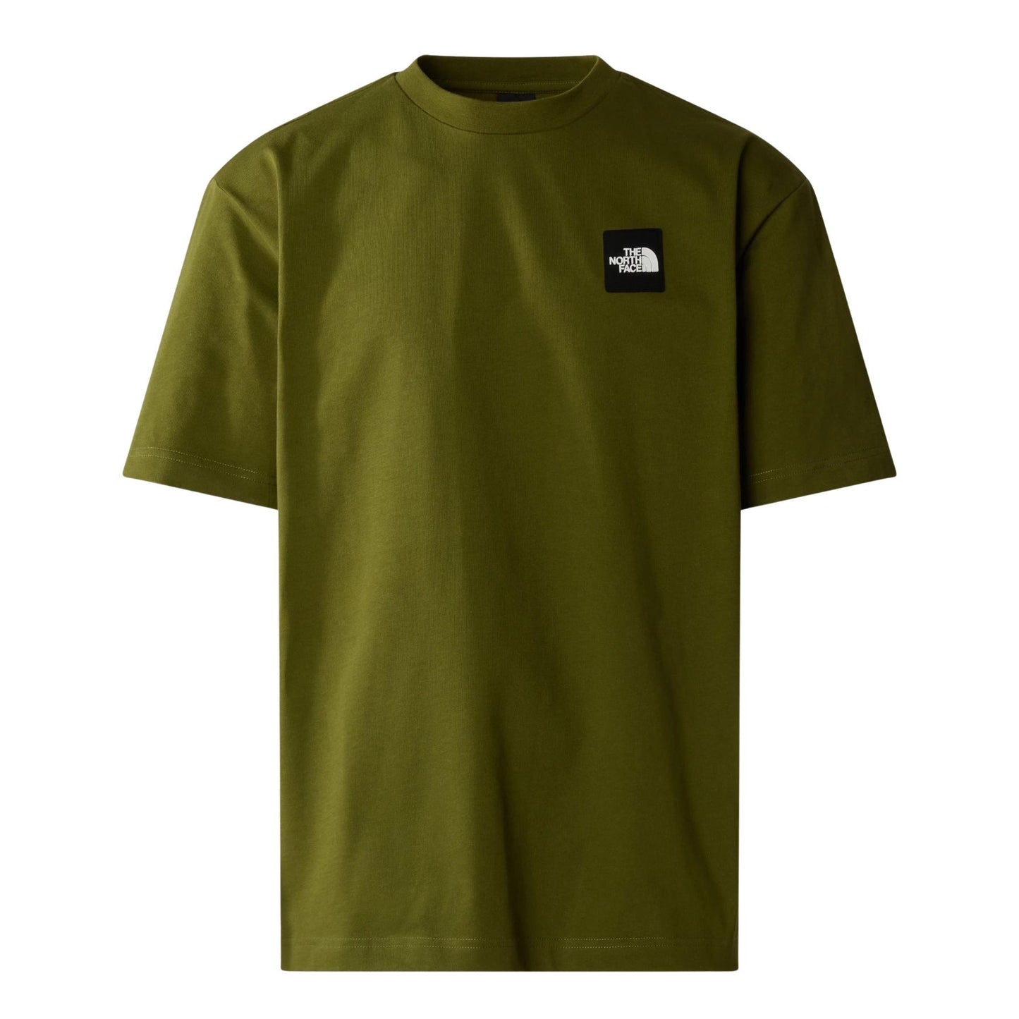 The North Face NSE Patch Short Sleeve T-Shirt Forest Olive. Foto da parte da frente.