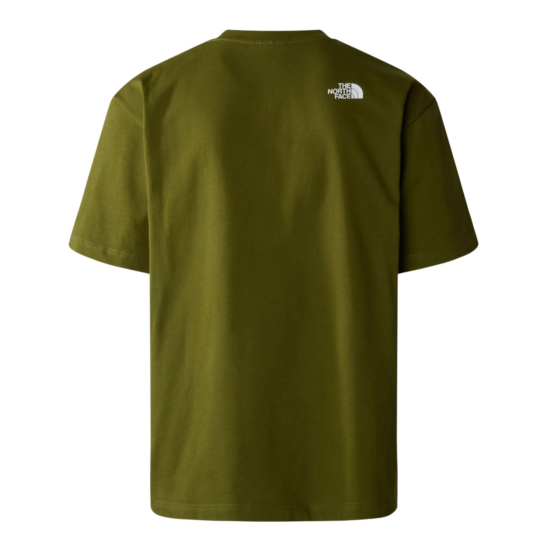 The North Face NSE Patch Short Sleeve T-Shirt Forest Olive. Foto da parte de trás.