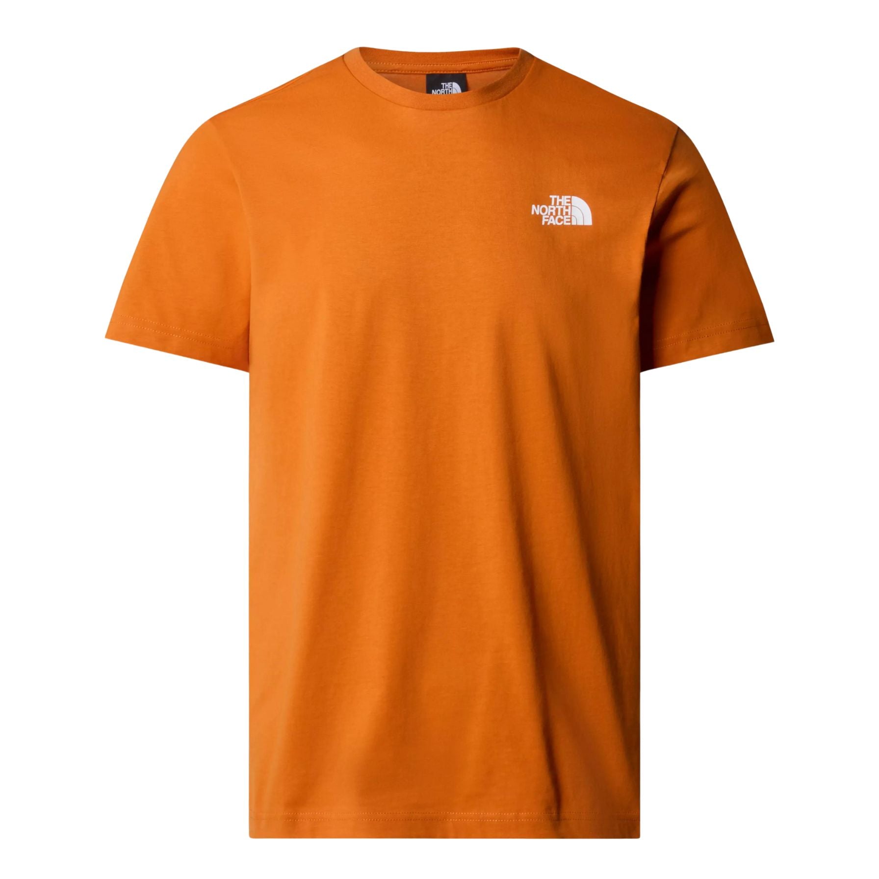 The North Face Redbox Celebration Short Sleeve T-Shirt Desert Rust. Foto da parte da frente.