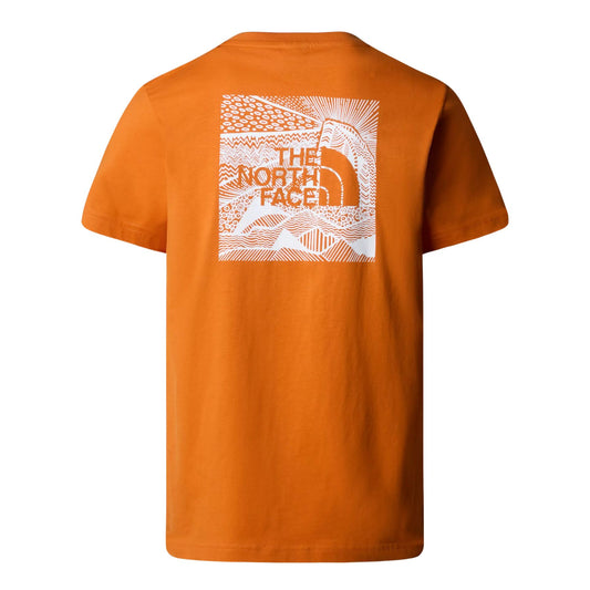 The North Face Redbox Celebration Short Sleeve T-Shirt Desert Rust. Foto da parte de trás.