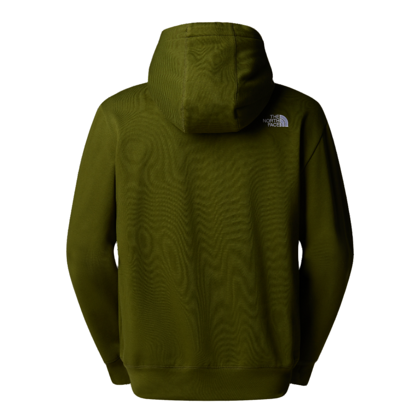 Sweat com carapuço para homem The North Face Essential Relaxed em Woodland Green. Foto da parte de trás.