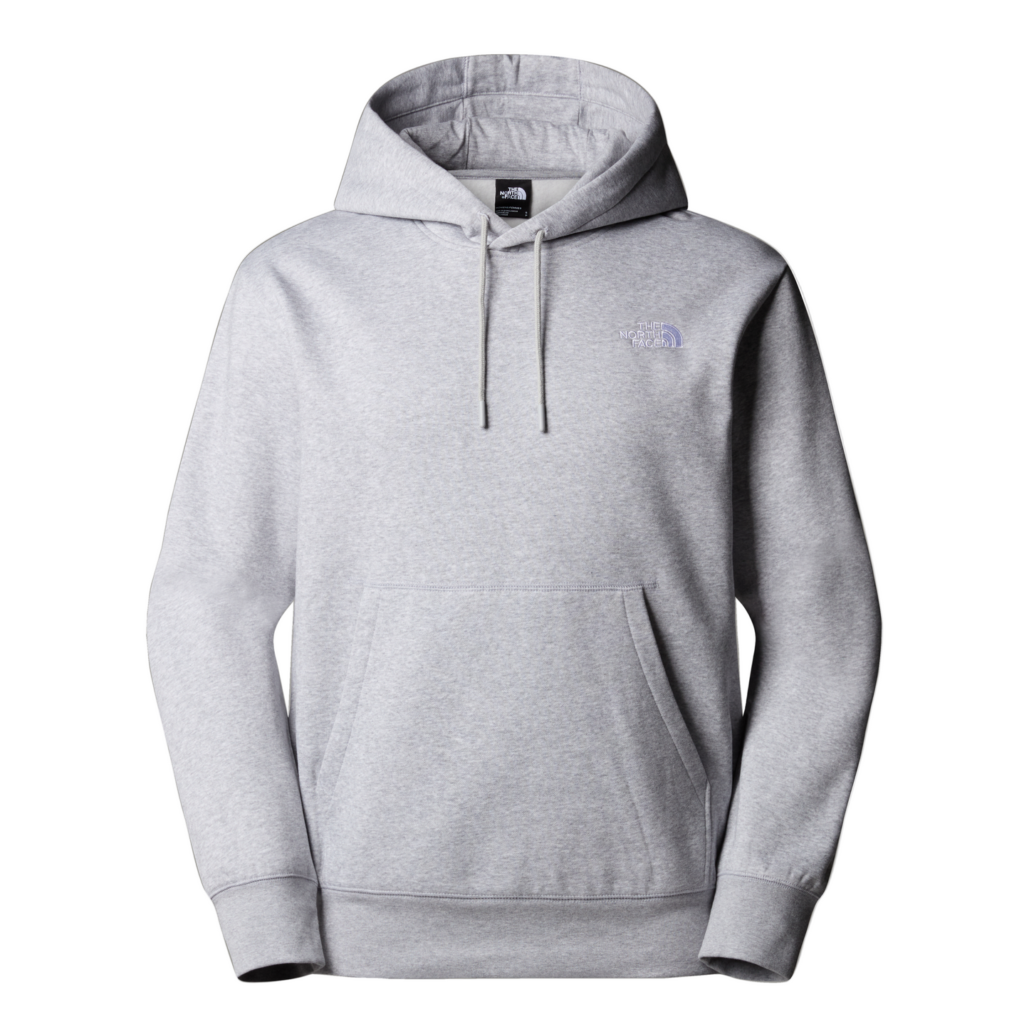 Sweat com carapuço para homem The North Face Essential Relaxed em TNF Flight Grey Heather. Foto da parte da frente.