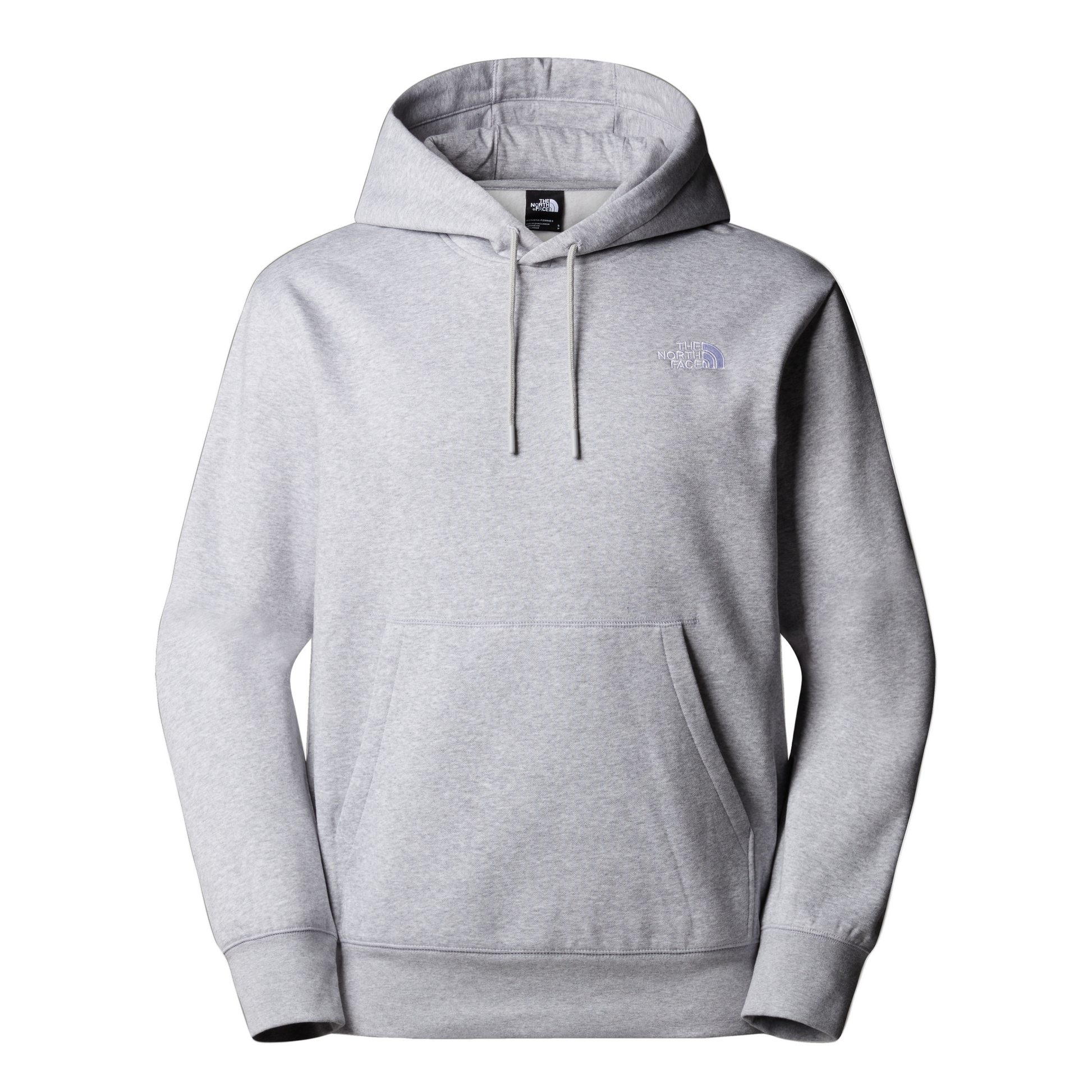 Sweat com carapuço para homem The North Face Essential Relaxed em TNF Flight Grey Heather. Foto da parte da frente.
